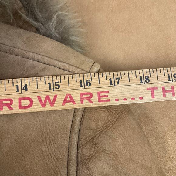 Genuine Shearling Sheepskin Penny Lane Leather Coat Made in Spain M-L - Picture 10 of 13